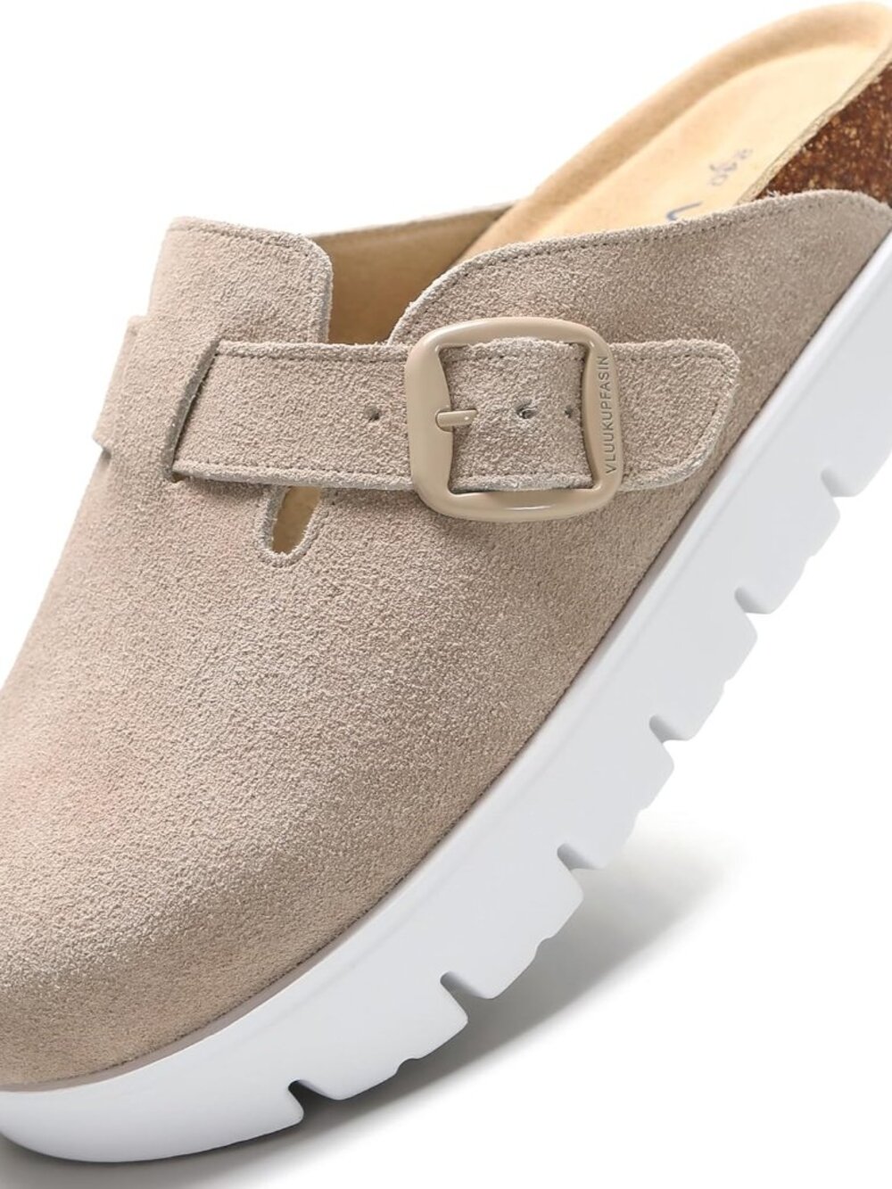 Soft Suede Chunky Mules - Stylish Adjustable Slip-On Clogs for Any Occasion